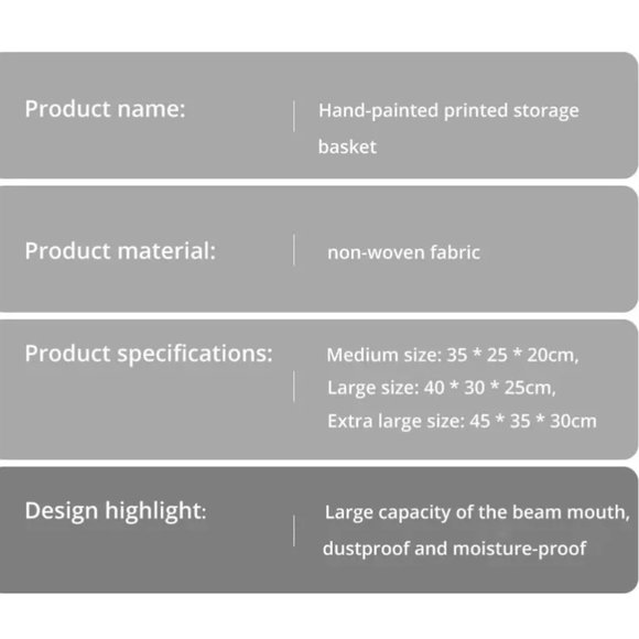 1pc Household Foldable Clothes and Miscellaneous Items Storage Basket With Draws - Picture 6 of 12